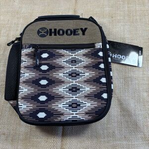 NEW Hooey Lunch Box With Waterproof Liner Aztec Pattern Zip Open NWT